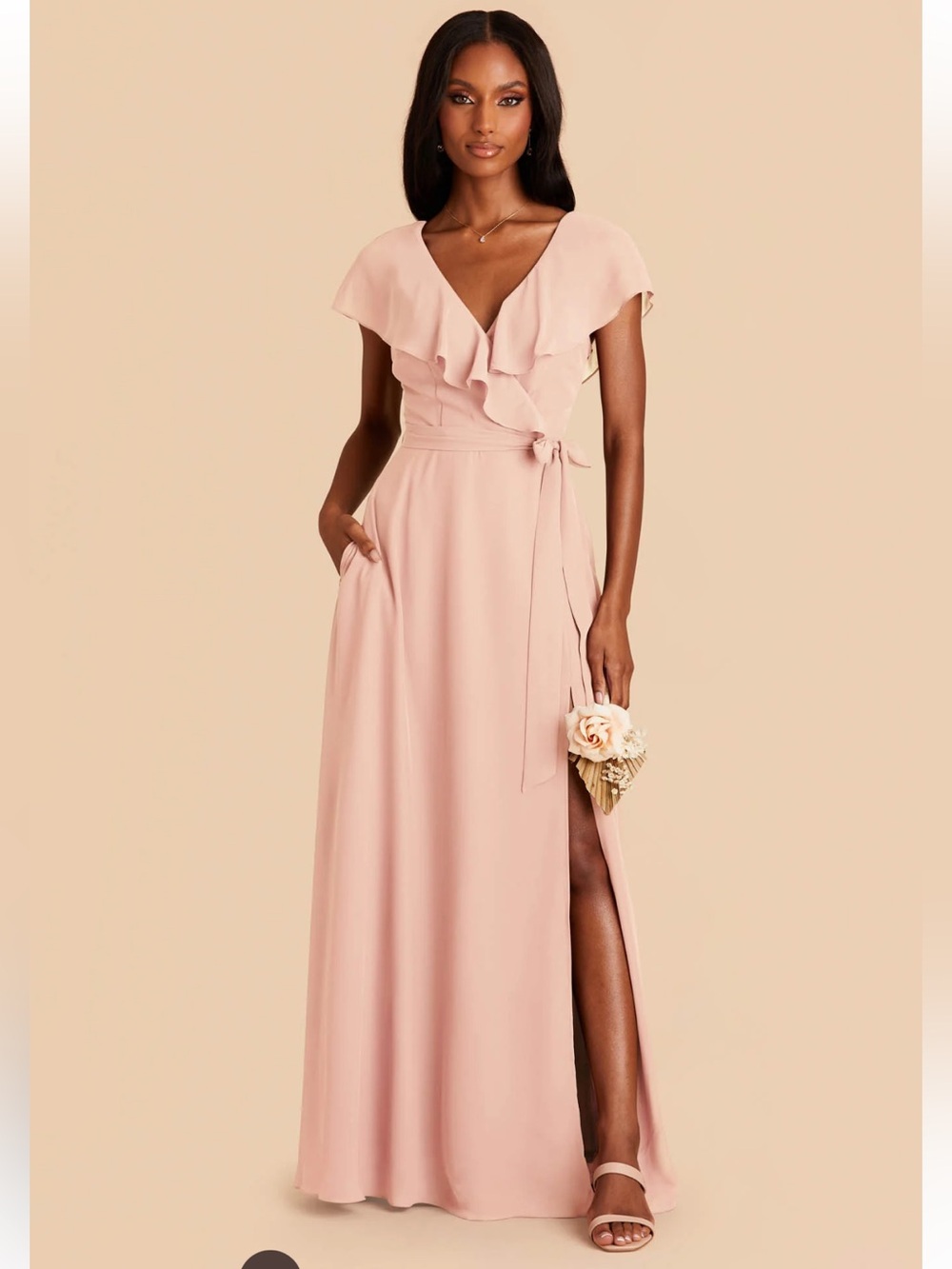 Birdy Grey Blush Pink Bridesmaids Dress - Hemmed and Dry Cleaned